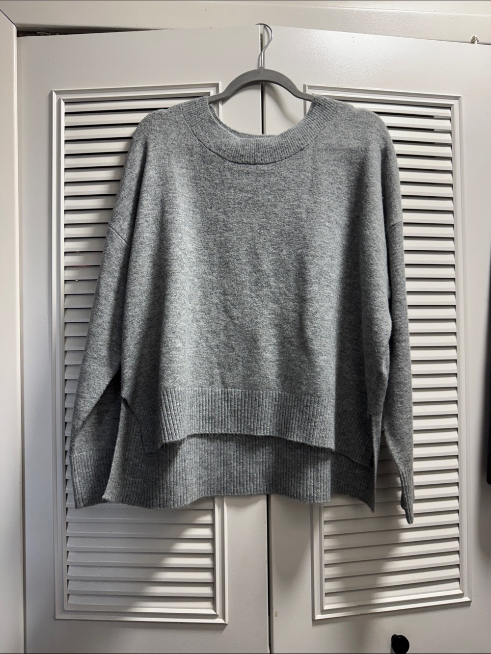 Levi's Heather Gray Oversized Crewneck Sweater